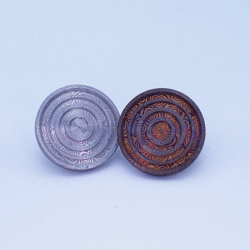 Heimskringla Damasteel 20mm Fidget Spinner Buttons